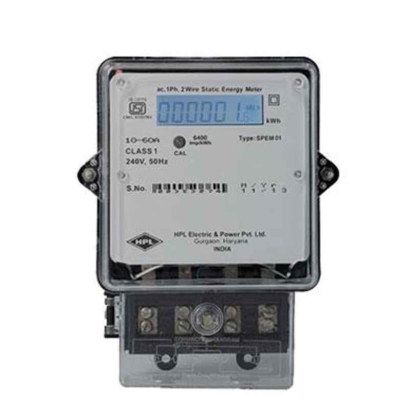 HPL 10-60A Single Phase LCD Energy Meter   