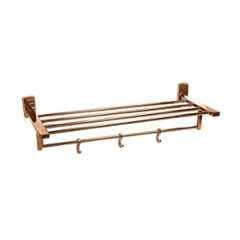 Rose Gold Stainless Steel Folding Bathroom Towel Rack