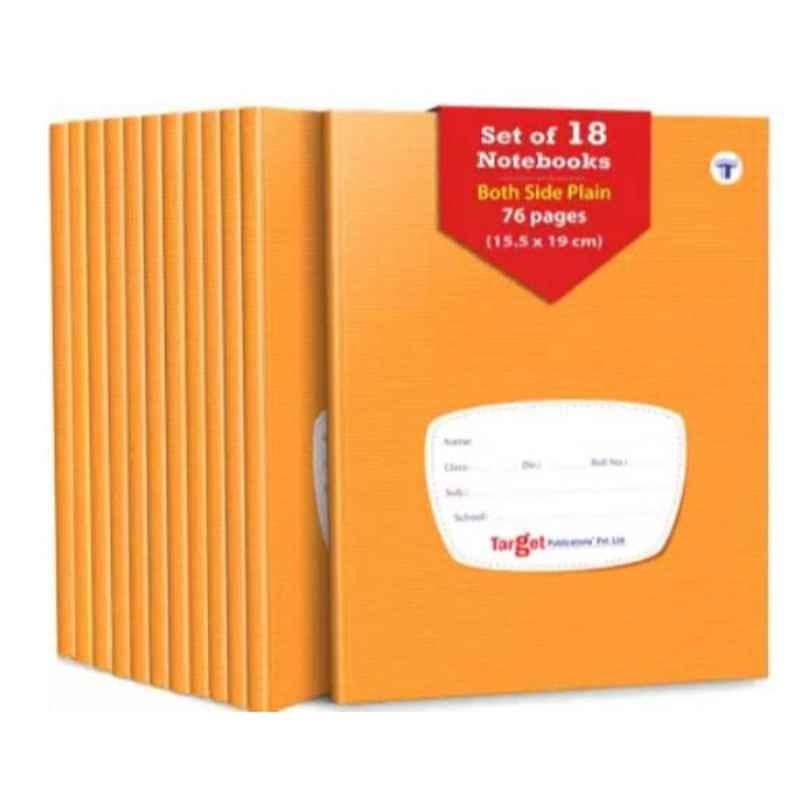 Target Publications 76 Pages Regular Both Sides Blank Small Notebooks for Kids & Students, 1245 (Pack of 18)