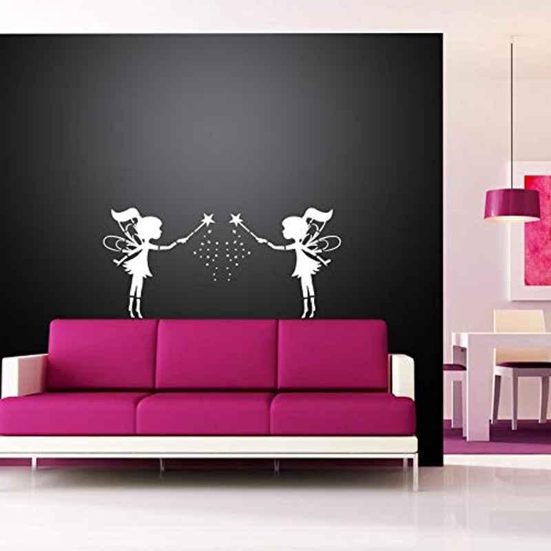 Kayra Decor 16x24 inch PVC Fairy Girl Wall Design Stencil, KHSNT132