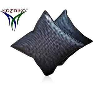 Kozdiko 2 Pcs Leatherette Fabric Black Cushion Pillow Set for Maruti A Star