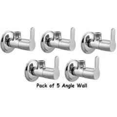 Senkiddpro Marc Stainless Steel Chrome Finish Wall Mounted Angle Cock (Pack of 5)