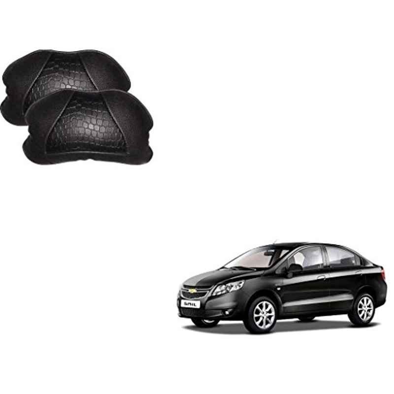 Kozdiko 2 Pcs Memory Foam Black Neck Rest Cushion Pillow Set for Chevrolet Sail