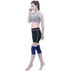 Matrica Blue Compression Knee Support Sleeve with Protective Brace, Size: Free