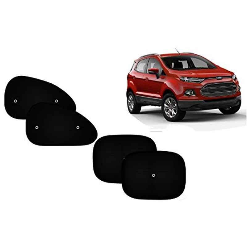 Auto Pearl 4 Pcs PVC & Mesh Black Window Side Sun Shade Set for Ford Ecosport