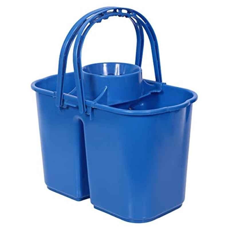 Moonlight 8L Plastic Blue Twin Mop Bucket with Wringer, 71000