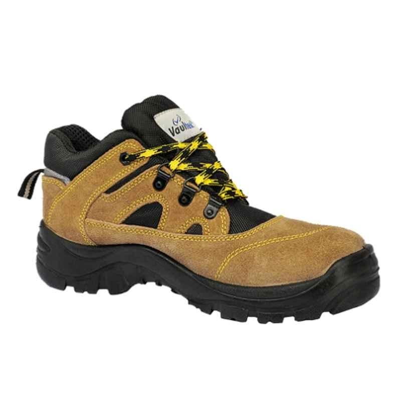 Vaultex ARO Leather Beige Safety Shoes, Size: 46