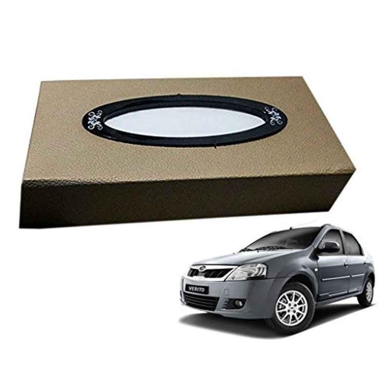 Kozdiko 200 Sheets 100 Pulls Beige Tissue Paper Box for Mahindra Verito, koz_29225