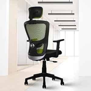 Rose Teesla Mesh Green & Black High Back Ergonomic Chair
