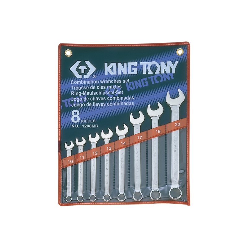 King Tony 8 PCS Combination Wrench Set, 1208MR