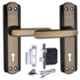 ATOM 7 inch Brass & Iron Black Gold Finish Mortise Door Lock Set, MH-606-KY-BG