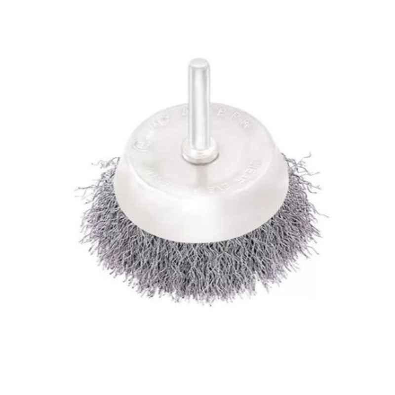 Beorol 63mm White Cup Brush Steel Wire, CCL65B