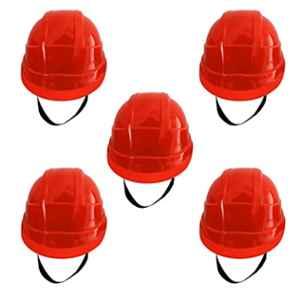 Ladwa Polymer Red Heavy Duty Safety Ratchet Helmet (Pack of 5)