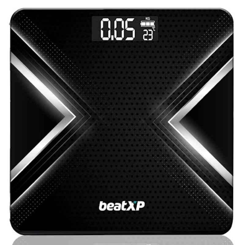 BeatXP GravityX 180kg Tempered Glass LCD Display Digital Weight Machine, 304669537502