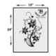 Kayra Decor 16x24 inch PVC Swirl Floral Wall Design Stencil, KHS384