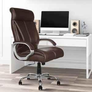 Rose Kruz Leatherette Brown High Back Executive Chair