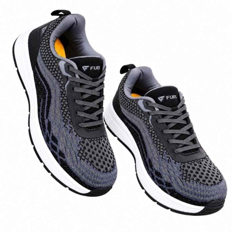 Fuel Adam Knitted Steel Toe Black Men's Protective Safety Shoes for Industrial, Factory & Warehouse, Size: 10