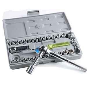 Aiwa 40 Pcs Combination Wrench Socket Tool Kit with Box