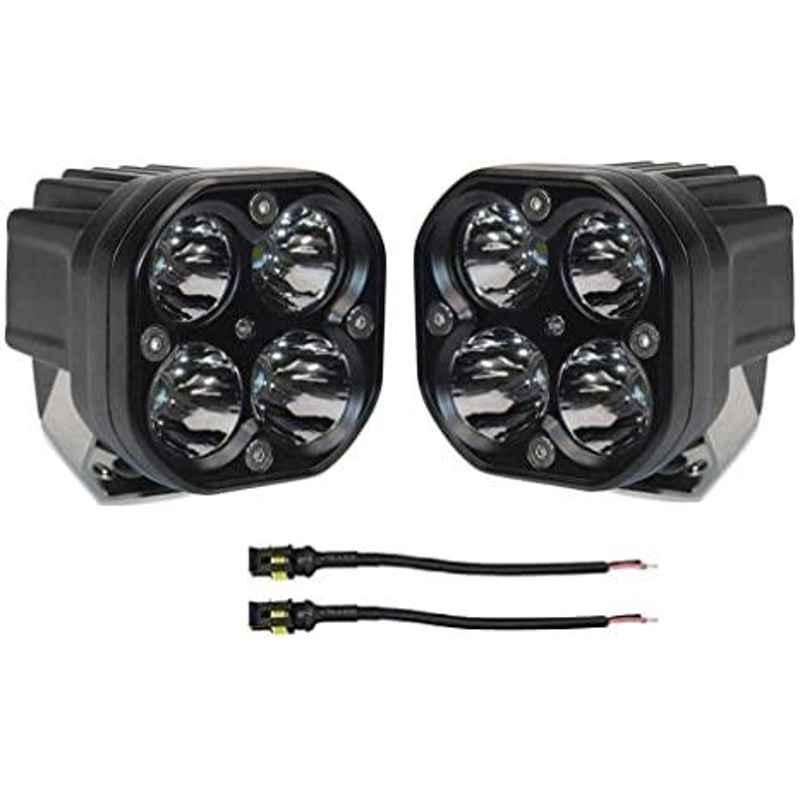 AOW 60W Heavy Super Bright 4Led Spot Flood Beam Driving Fog Lamp (60W, 2 PCS) for TVS Apache RTR 250