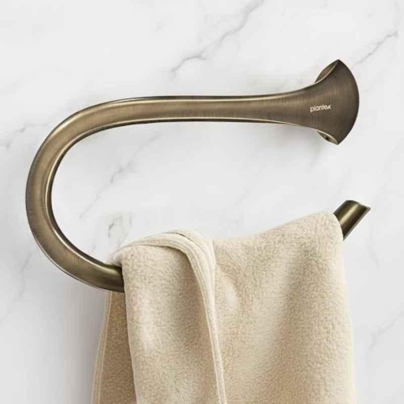 Plantex Smero Pure Brass Napkin Hanger for Bathroom/Hand Napkin Ring/Napkin Holder for Wash Basin/Bathroom Accessories Contrive Rich Antique