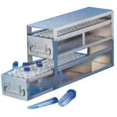 Tarsons 80 Places SS Upright Freezer Drawer rack For 50ml Centrifuge Tubes, 111003