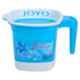 Joyo Super Deluxe 6 Pcs Plastic Blue Bucket, Mug, Swing Dustbin, Bathroom Stool, Soap & Tub Set with Free Lasaani 1000ml Water Bottle