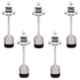 Atom DS003 Chrome Plated Silver Satin Finish Door Stopper (Pack of 5)