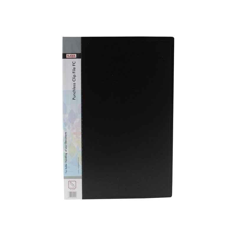 Saya SY101F Black Punch less Clip File F/C, Weight: 166.66667 g (Pack of 20)