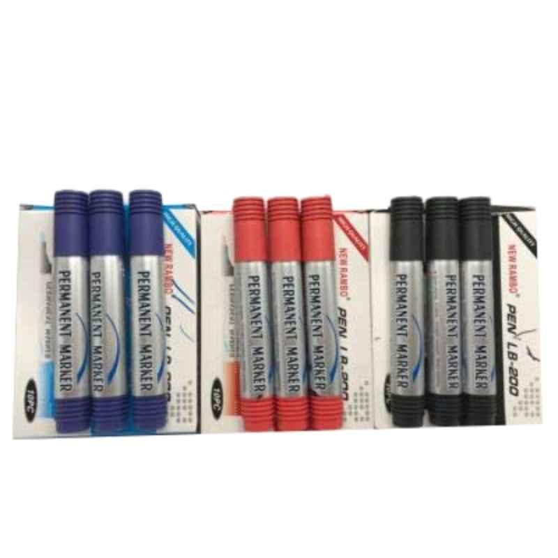 Aqson Permanent Red Marker (Pack of 10)