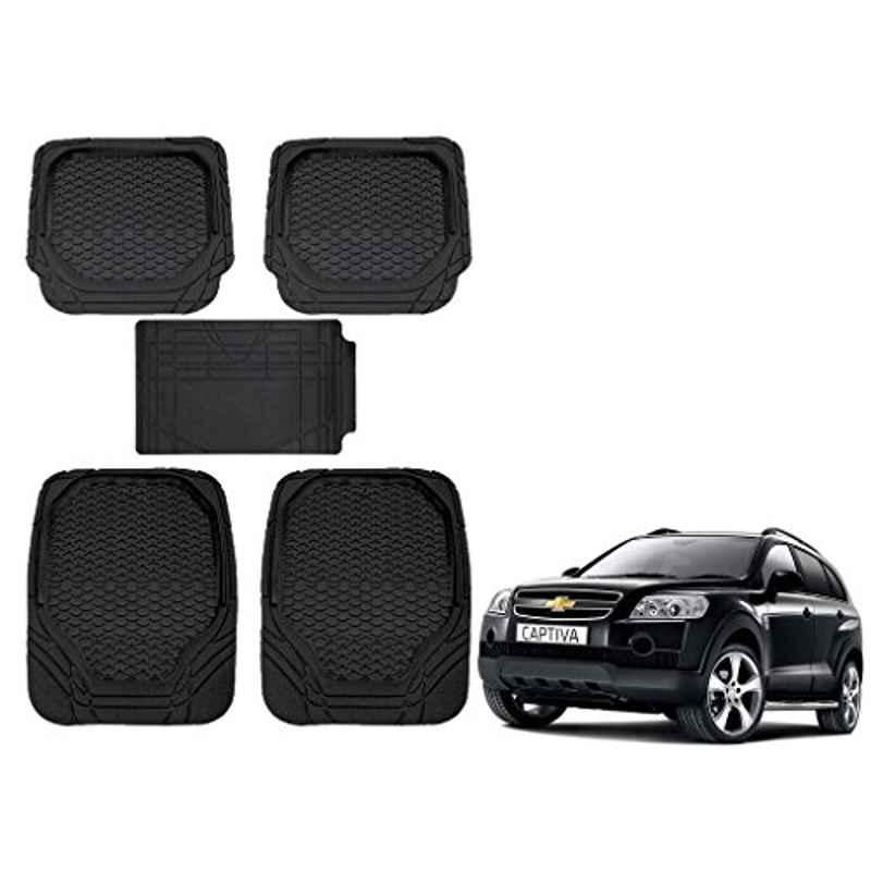 Kozdiko 8855TW 5 Pcs Rubber Black Rubber Car Mat Set for Chevrolet Captiva