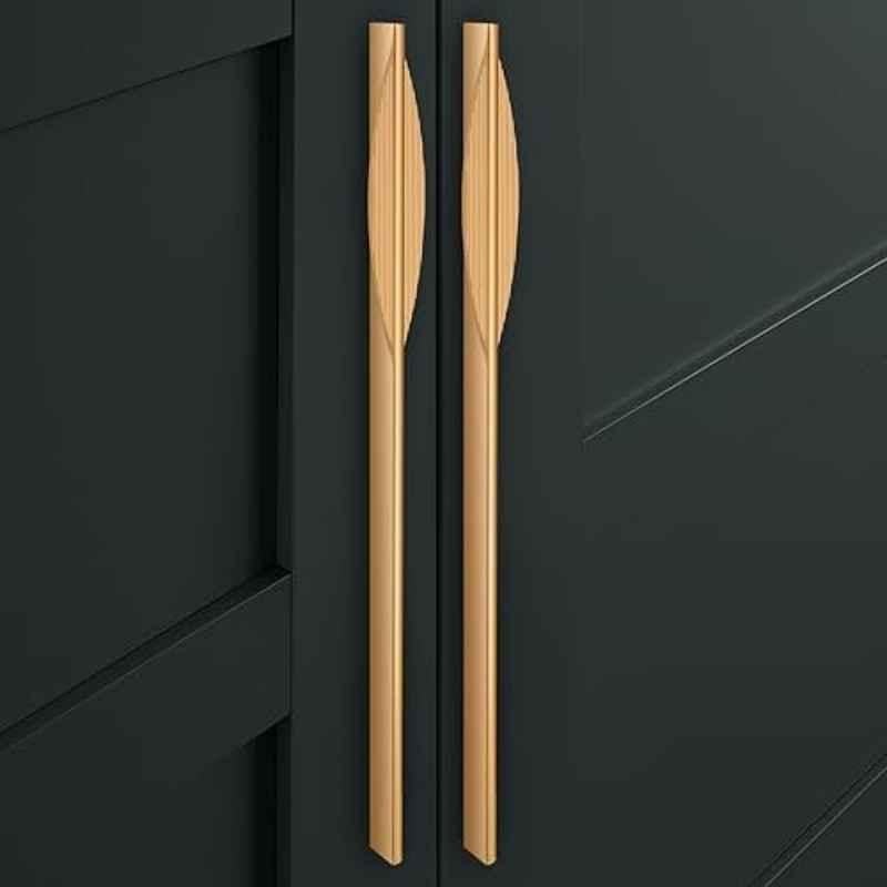 Plantex 600mm Aluminium Gold PVD Finish Pull Cabinet Handle for Home & Office, APS-DTC-5590-GOLD-600MM-PK-2 (Pack of 2)