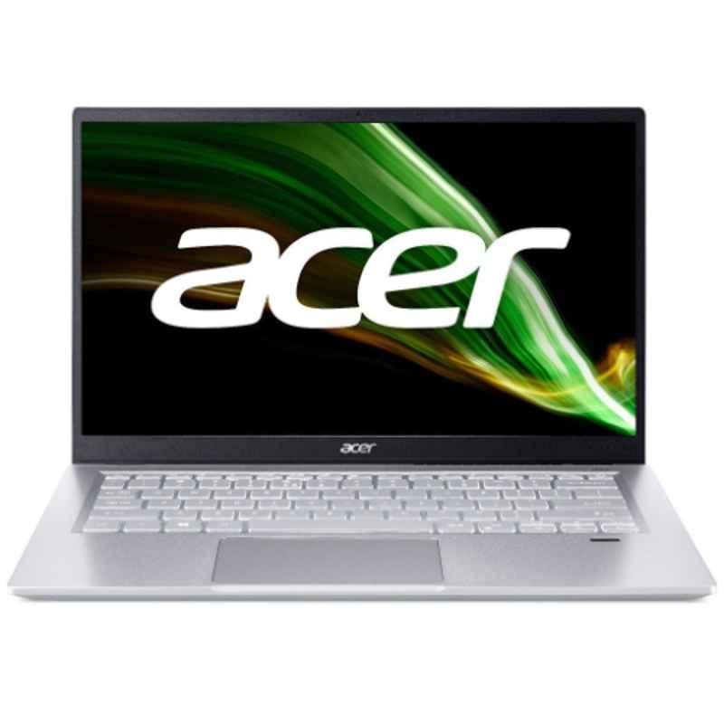 Acer Swift 3 SF314-43 AMD Ryzen 5 5500U/8GB LPDDR4X RAM/512GB SSD/AMD Radeon Graphics/14 inch FHD Display Pure Silver Laptop, NX.AB1SI.007