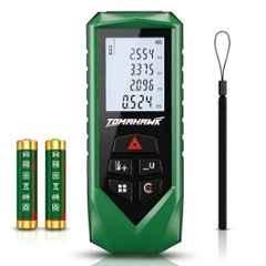 Tomahawk 60m Plastic Green Laser Distance Meter with Backlit LCD, Area, Volume, Pythagoras Measurement & Battery Included, TGR 060