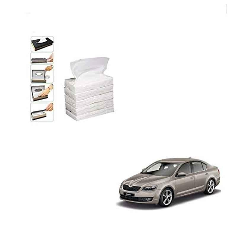 Kozdiko 100 Pulls Dispenser Box Refiller Tissue Paper with 200 Sheets for Skoda Octavia 2013-Present (Pack of 5)
