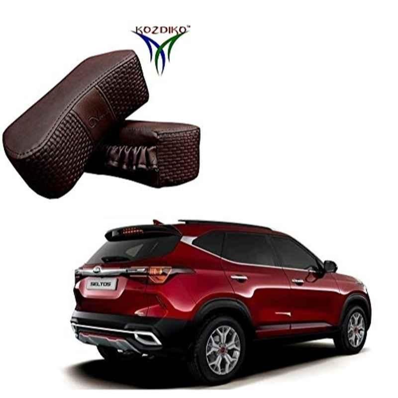 Kozdiko 2 Pcs Memory Foam Cola Neck Rest Cushion Pillow Set for Kia Seltos