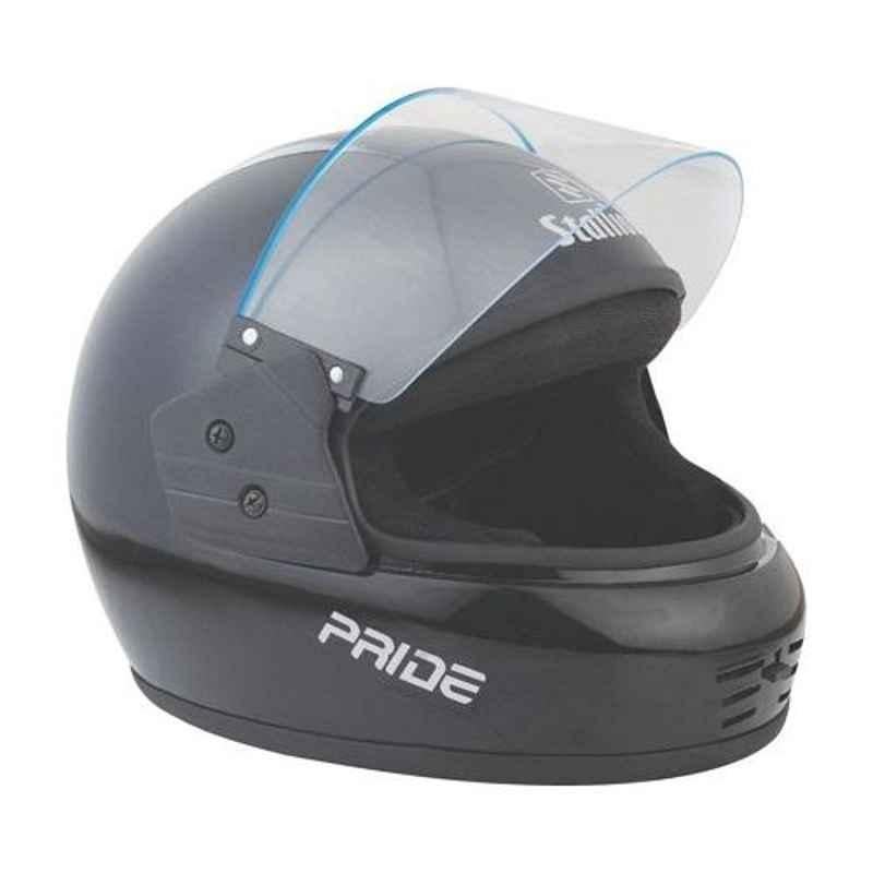 Stallion BLK Pride Black Full Face Motorbike Helmet, Size: M