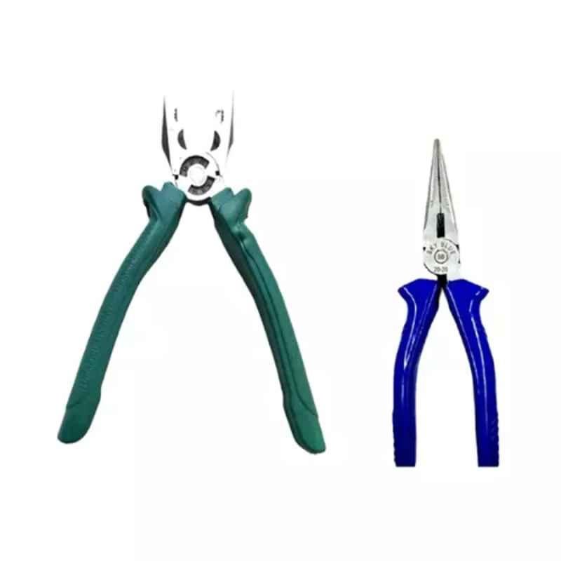 Sky Blue 2 Pcs 7.8 inch Lineman Plier Combo, SBE_PLIER_COMBO_MOD_01362