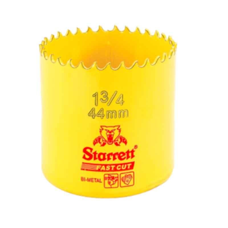 Starrett Fast Cut 44mm Yellow Bi Metal Hole Saw, FCH0134-G