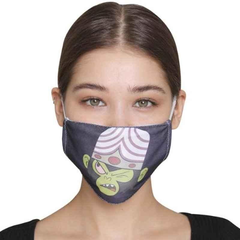 Clovia 3 Layers Grey Printed Non-Woven Cotton Polyester Contour Fit Face Mask with Removable Filter, COMBMSK67M (Pack of 5)