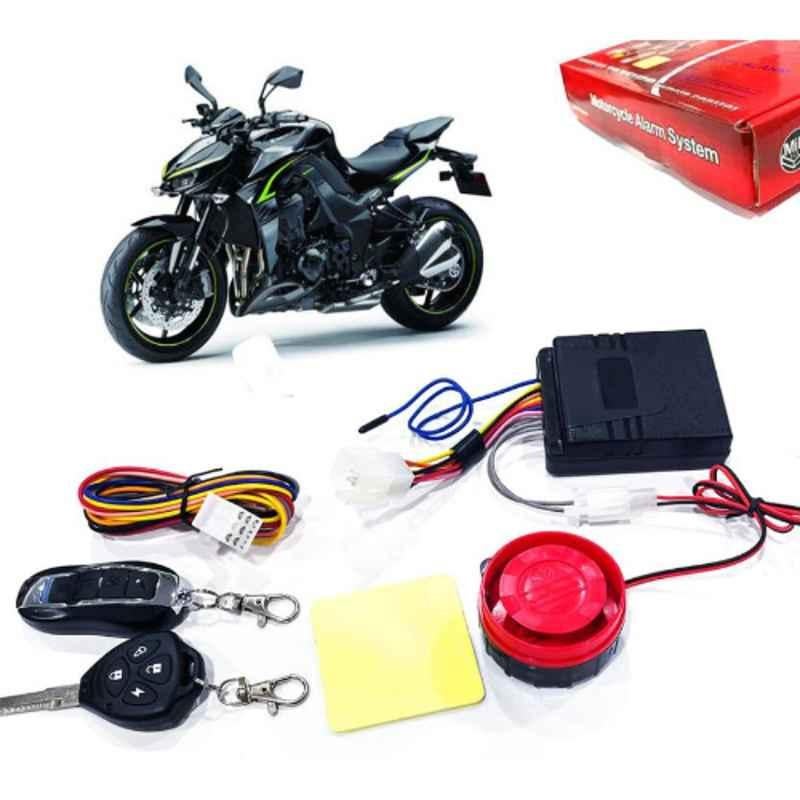 Auto Pearl 12V Black Two-Way Anti Theft Motorcycle Alarm Kit with 2 Pcs Remote for Z1000 BS6