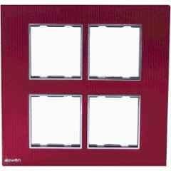 Dewon Electric 8 Module Plastic Red Wall Switch Board Plate