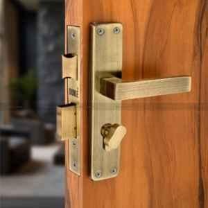 Duke 8 inch 25-40mm Brass Mortise Lock Set with 3 Keys & Brass Cylinder, 302+1005BACYOSK