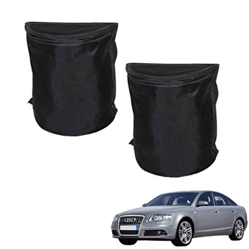 Kozdiko 2 Pcs Black Semi Cylindrical Car Dustbin Set for Audi A6