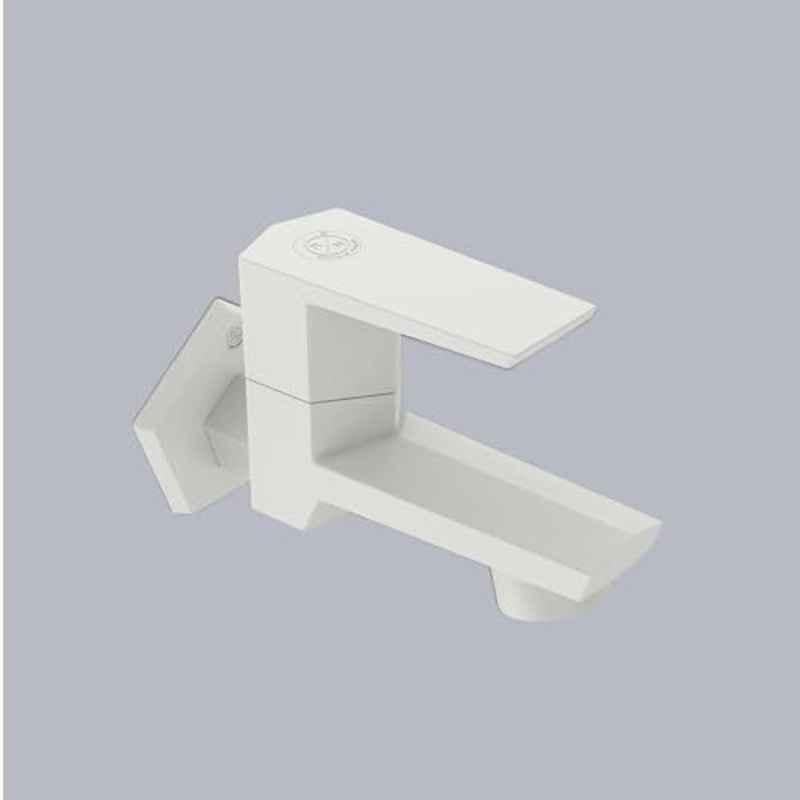 RN G20 15mm PTMT White Gold Foam Flow Long Body Bib Cock with Flange, RNG2001A32
