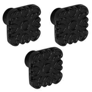 Plantex Knobs for Drawer/Square Drawer Knobs/Knobs for Cabinets/Pull-Push Knobs for Kitchen/Bedroom Drawer (Pack of 3) DTK-299, Black