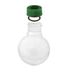 ABGIL 50ml Borosilicate Glass Round Bottom Boiling Flask with O Ring & Screw Cap, ABG1310