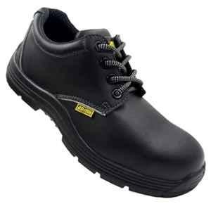 JAMA Micro Fiber PU Steel Toe Black Safety Shoes, 82547-JM003MF-07, Size: 7