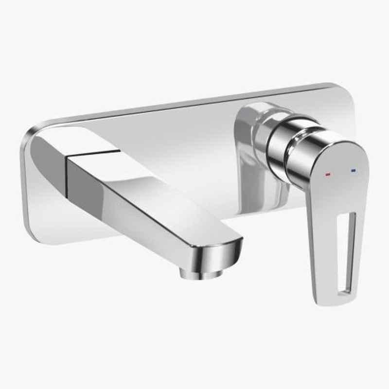 Kerovit Chime Silver Chrome Finish Single Concealed Wall Mounted Basin Mixer Body with Trims, KB911052