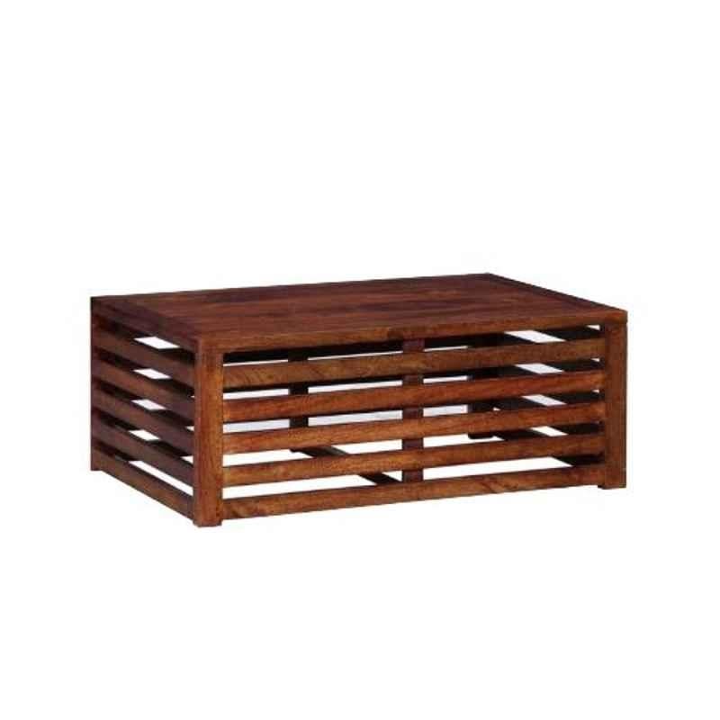 Angel Furniture 35x24x14 Inch Teak Glossy Finish Wood Hollow Table, AF-135T