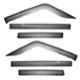 Galio GMD-007 Silver Line 4 Pcs Wind Visor Set for Maruti Suzuki Omni Type-3
